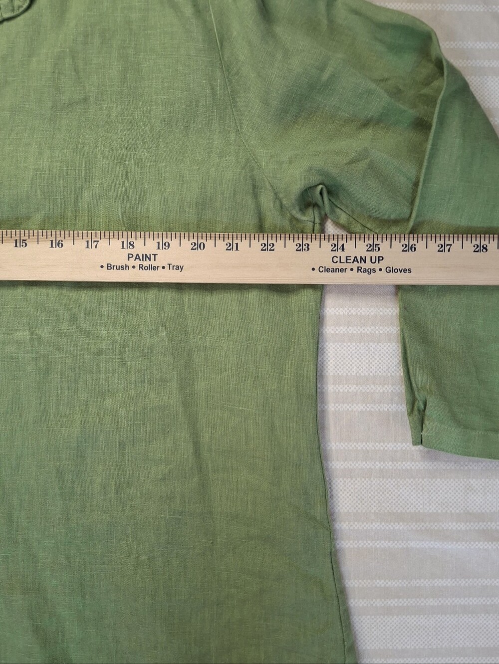 Vtg Cut Loose 100% Linen Button Up Shirt Blouse Longer Back Boxy Womens Sz L - Picture 8 of 9